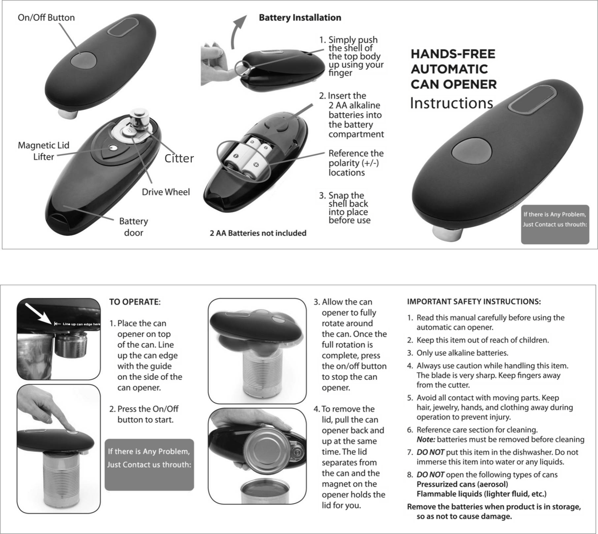 Electric Can Opener for Kitchen Use - Automatic Tool