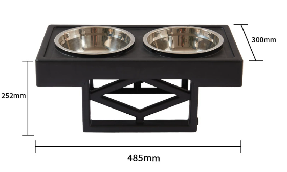 Adjustable Elevated Slow-Feed Dog Bowl