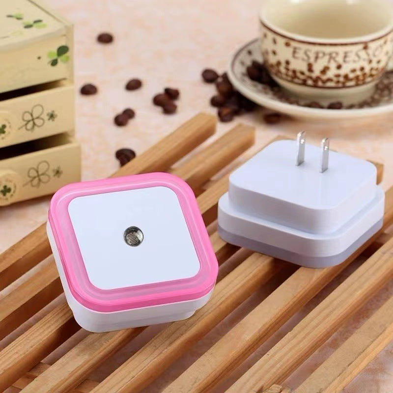 Square Light Control Night Lamp - Creative Plug-in Design